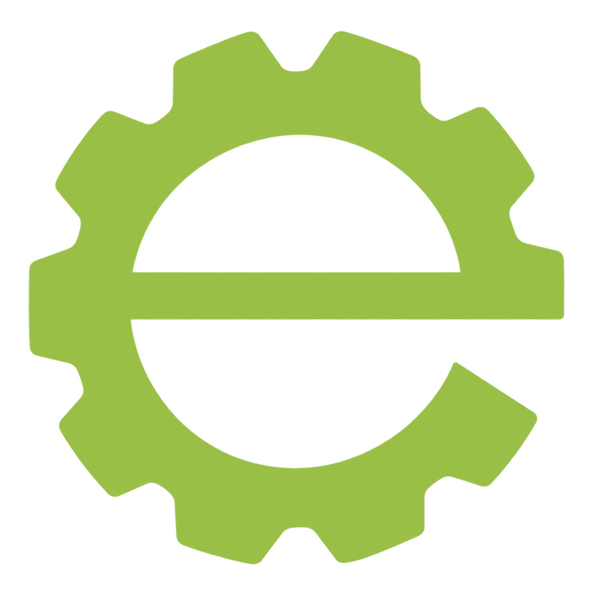 Green gear icon representing engineering and technical services.